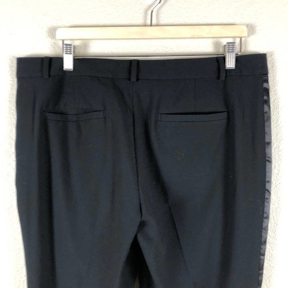 Banana Republic Pants Black Ryan Fit Contrast Side Stripe Trouser Size 14 - Picture 6 of 16